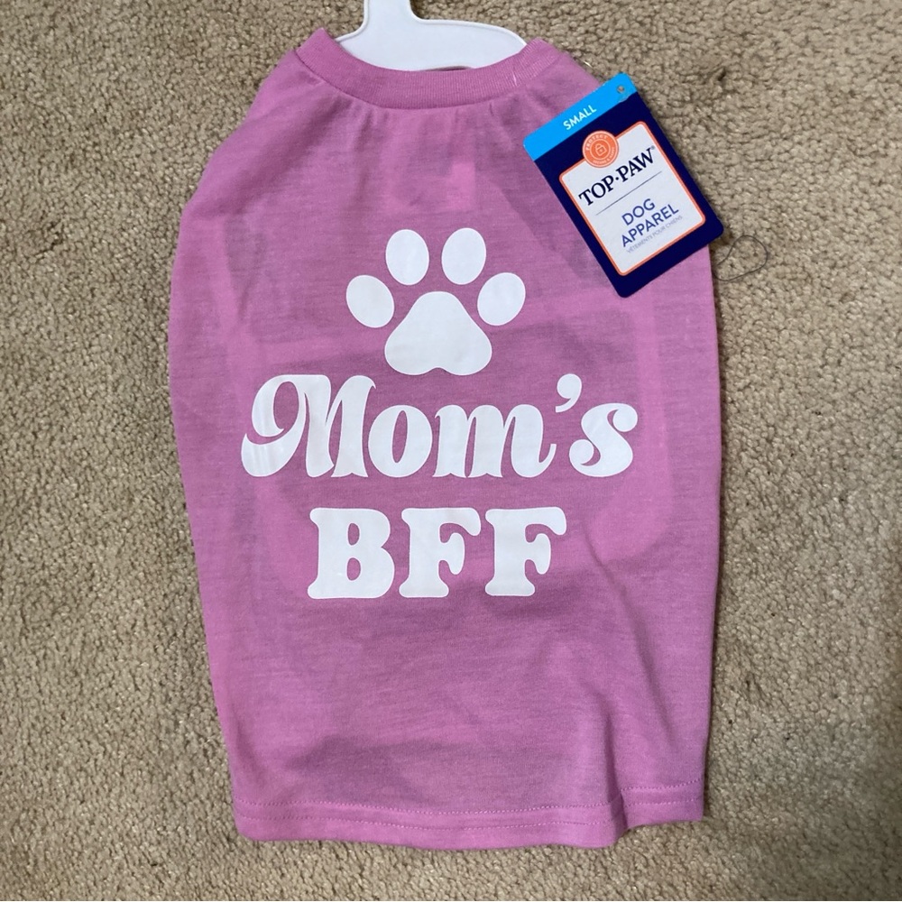Top Paw Pink Dog Apparel - Mom's BFF Size Small NWT